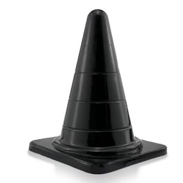 Imagem de Plug Anal Gigante em PVC Flexível Formato de Cone Reto M 25 x 13cm Preto