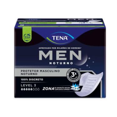 Imagem de Tena Men Noturno Masculino Tamanho Único - Absorvente Noturno Masculino - 8 Unidades