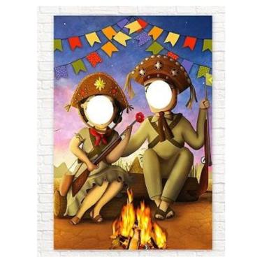 Imagem de Painel Decorativo Vazado Festa Junina Lampião E Maria Bonita