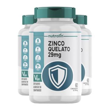 Imagem de Zinco Quelato 29mg Nutralín 60 Comprimidos 3un