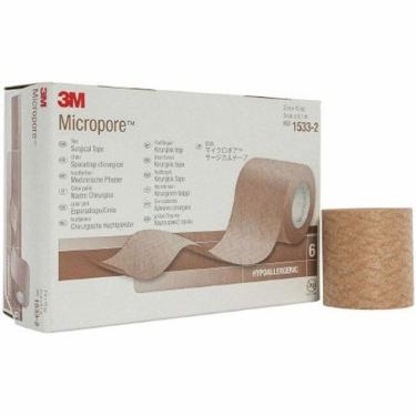 Imagem de Fita médica 3M Micropore Skin Friendly Paper 2 Inch X 10 Yard Tan NonSterile Tan 6 Contagem por 3M