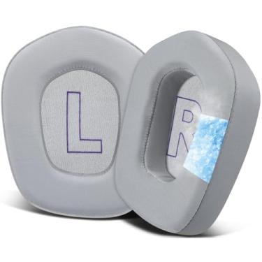 Imagem de SOULWIT Substituição Profissional de Almofadas de Ouvido com Gel Refrescante para Logitech G733 G335 Lightspeed Headset de Jogos Sem Fio, Com Espuma de Isolamento de Ruído Confortável - Cinza