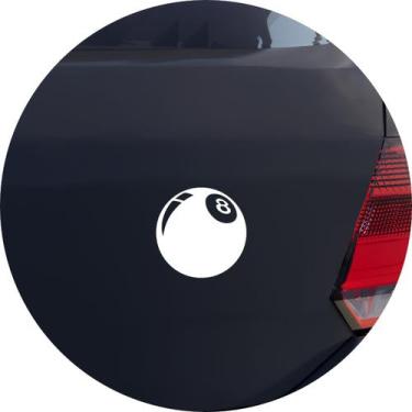 Imagem de Adesivo de Carro  Bola 8 Sinuca Bilhar - Cor Verde Claro - Melhor Ades