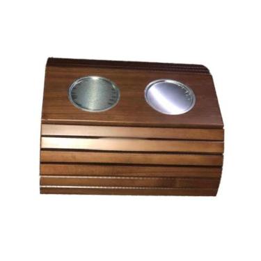 Imagem de Bandeja Esteiras Para Braço De Sofá Com Porta Copos Alumínio Madeira. 