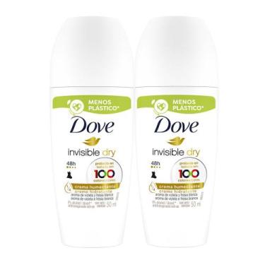 Imagem de Kit 2 Desodorante Antitranspirante Roll-on Dove Invisible Dry com 50ml