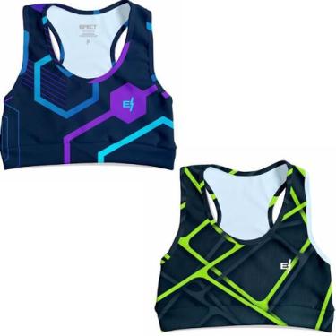 Imagem de Kit 2 Roupa De Academia Feminina Cropped Treino Top Caminhada Corrida 