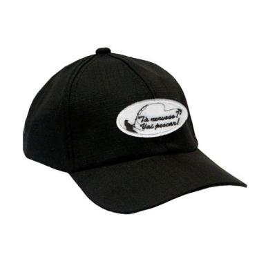 Imagem de Boné Militar Rip Stop com Patch Aplicado Vai Pescar  Preta - Mundo do 