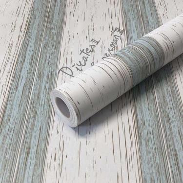 Imagem de Papel de Parede Adesivo Barquinho Ancora Infantil Azul Mar Lavavel 500