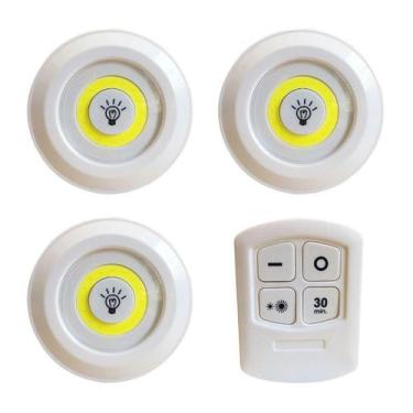 Imagem de Kit 3 Lampadas Luminaria Led Controle Sem Fio - Ab Midia
