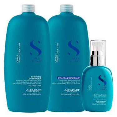 Imagem de Kit Alfaparf SDL Curls - Sh 1000ml+Cond 1000ml+Creme 125ml - ALFAPARF 
