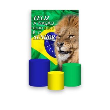 Imagem de Painel De Festa Vertical 1,50 x 2,20 + Trio De Capas Cilindro - Evangé