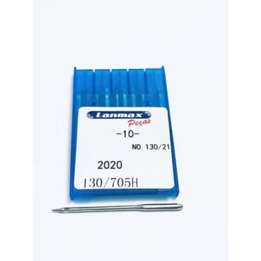Imagem de Agulha para Máquina Doméstica 2020 Nº 21 Lanmax - Pct 10 Unidades