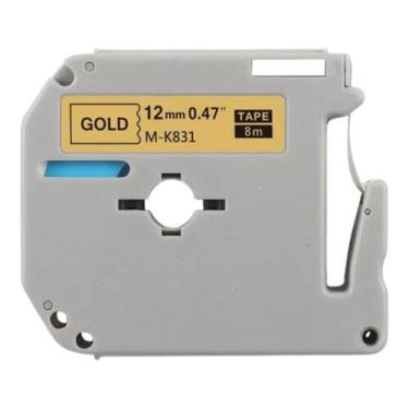 Imagem de Fita Compatível Pt-70 Pt-80 Rotulador Brother - DOURADO 12MM - MASTERP