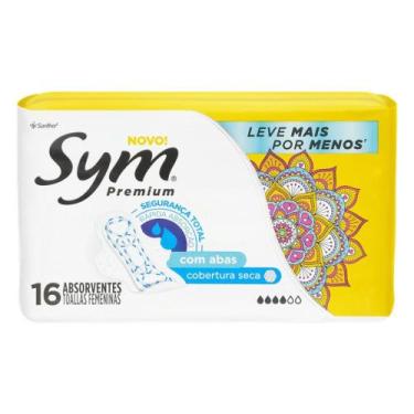 Imagem de Absorvente Sym Premium Cobertura Seca Com Abas 16 Unidades Leve Mais P