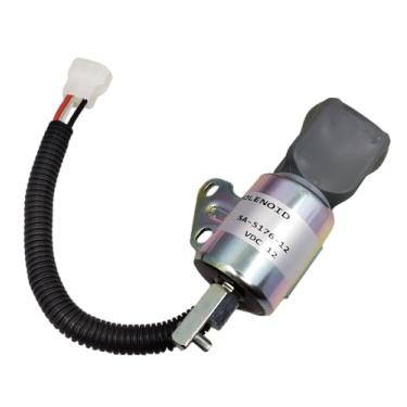 Imagem de TTParts Compatível com solenoide de parada de válvula de desligamento de combustível Kubota 1756ES-12SUC5B1S5 SA-5176-12 12V
