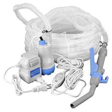 Imagem de Bomba elétrica poderosa TERAPUMP TRAQUA-XXL para aquário de aquário extra grande – mangueira de 15,2 m para o 2º andar, bocal de controle de taxa de fluxo, botão de ligar/desligar duplo de segurança com fio/filtro de água de 7,2 m