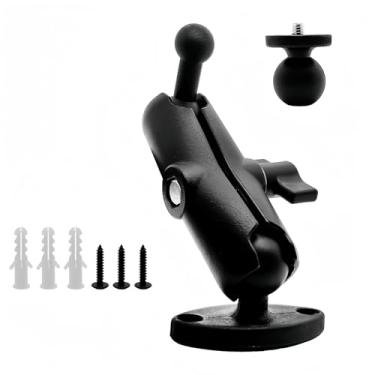 Imagem de Adaptador de esfera de 25 mm a 17 mm com haste de extensão para suporte de telefone de carro, base de placa esférica de montagem de broca atende ao padrão de furo AMPS da indústria, compatível com