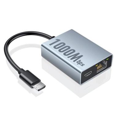 Imagem de ZEXMTE Adaptador Ethernet para Fire TV Stick, Micro USB para RJ45 Adaptador de rede Ethernet de 1000 Mbps compatível com Fire Stick 4K, Chromecast Google Home Mini e mais streaming de TV Sticks