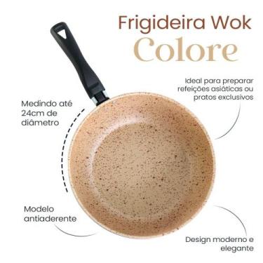 Imagem de Frigideira Colore WOK 24cm Bege Stone - Alegrete