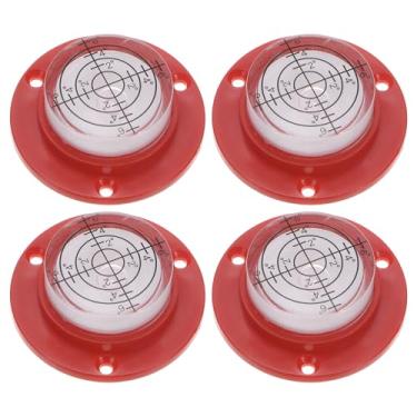 Imagem de HARFINGTON 4 peças de alta precisão horizontal nível de bolha 16,5 x 49 mm ferramentas de layout de medição de nível de olho de boi redondo para RV TV quadro quadro ferramenta de pendurar nivelador,