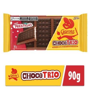 Imagem de Chocolate Garoto Chocotrio Prestigio 90g - Embalagem com 12 Unidades