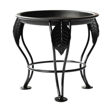 Imagem de Baoblaze Ferro vaso de flores prateleira planta suporte tripé multifuncional planta titular rack armazenamento para pátio quintal resistente, PRETO