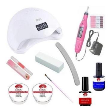 Imagem de Kit Unhas De Gel Banho De Gel Cabine Led Completo 1024M - Make&Cupcake