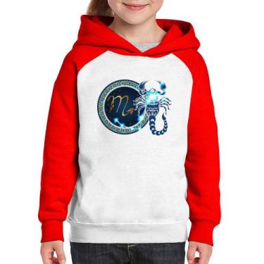Imagem de Moletom Infantil Signo Escorpião Astrologia - Foca na Moda, Branco, Ve