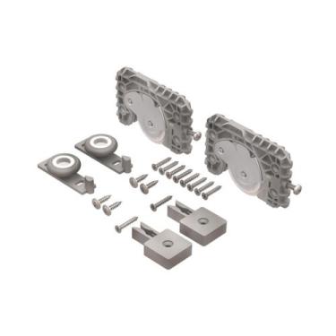 Imagem de Kit Rodízios Porta De Correr CM 112 Guia Uma Roldana Celsus