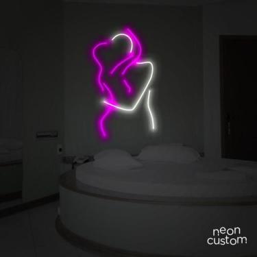 Imagem de painel letreiro led Neon Casal decoracao festa bar - Neon Custom, Mult