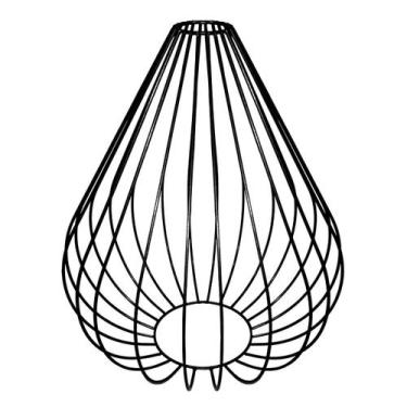 Imagem de Cupula de Aramado Teardrop Preto Para Pendentes e Abajures G - Jota Il