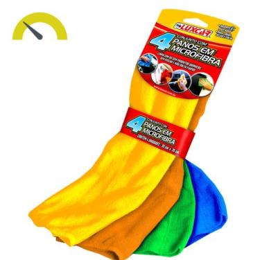 Imagem de LuxCar, Panos em Microfibra Conjunto com 4 - 35x35 cm