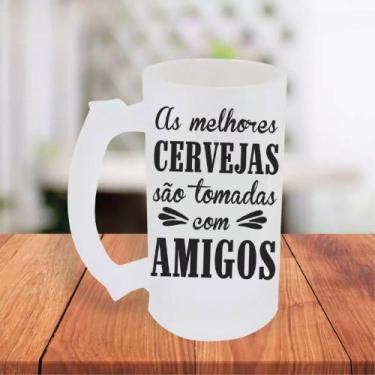 Imagem de Caneca De Chopp Jateada Personalizada Frases Engraçadas Amigo Parceiro