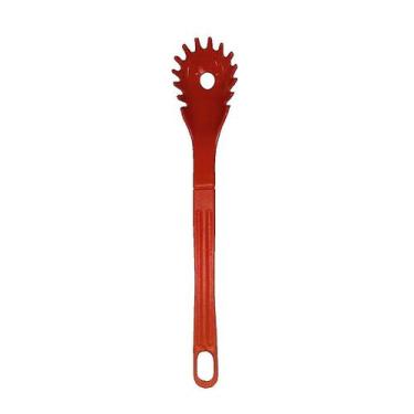 Imagem de Colher Pegador Macarrão Nylon Talher Utensílio Vermelho 28cm - Talhere