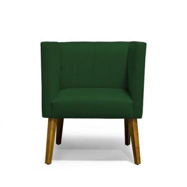 Imagem de Poltrona Decorativa Barcelona Suede Verde - Casa & Estofados - Meu Lar