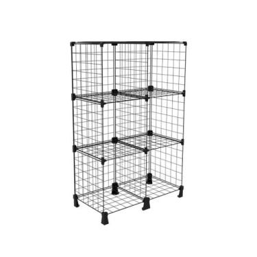 Imagem de Estante Balcão Aramado 6 Nichos para Sala Quarto Banheiro Lavanderia P