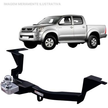 Imagem de Engate Reboque Rabicho Fixo Hilux 2005 a 2015 1000Kg