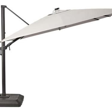 Imagem de Ombrelone Lateral Alumínio C/ Base E Led Quadrado 4x3m Bege