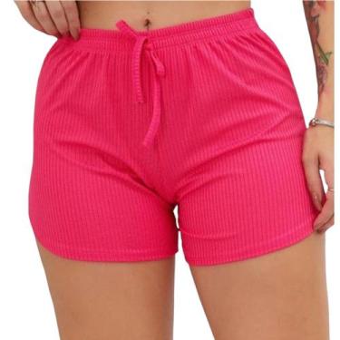 Imagem de Shorts feminino malha canelada ideal para uso diario e saida de paria 