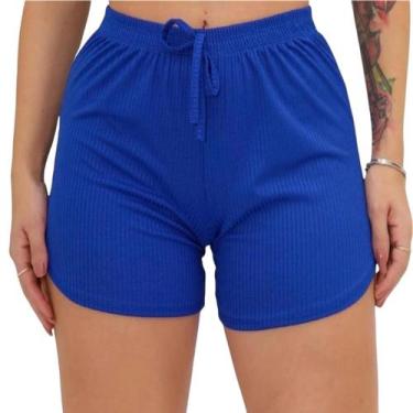 Imagem de Shorts feminino malha canelada ideal para uso diario e saida de paria 
