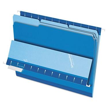 Imagem de Pendaflex Pastas de arquivo internas, corte 1/3, aba superior, tamanho carta, azul, 100 por caixa (4210 1/3 BLU)