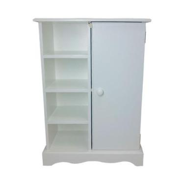 Imagem de Porta Condimento com 4 Gaveta e 1 Porta Divisoria 24cm Mdf Madeira Pin