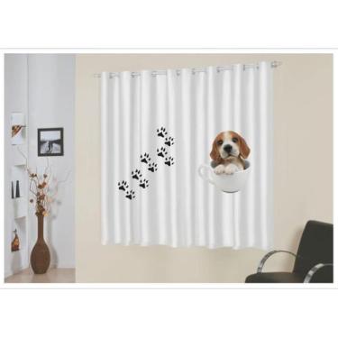 Imagem de Cortina Infantil para Quarto 2,20 x 1,40 Auau na Xicára - Casa Home