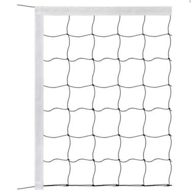 Imagem de Rede de Volei 9,5m 3 Lonas Algodao Fio 2mm Sports Mania, Preto, Branco