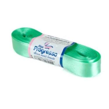 Imagem de Fita de Cetim Progresso 15mm nº3 - 10m Cor 232 Verde Menta - 01 unidad