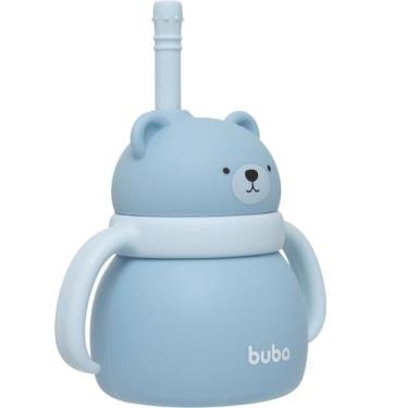 Imagem de Copo em silicone com canudo Ursinho Buba, AZUL