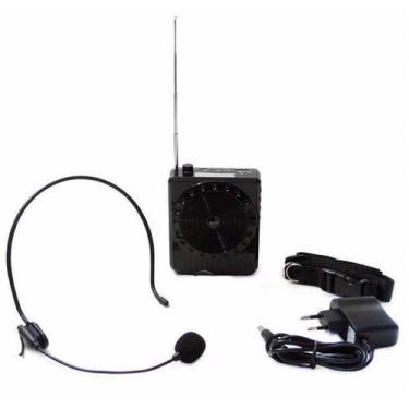 Imagem de Megafone Amplificador Voz Microfone Professor Radio Fm Usb - K-150