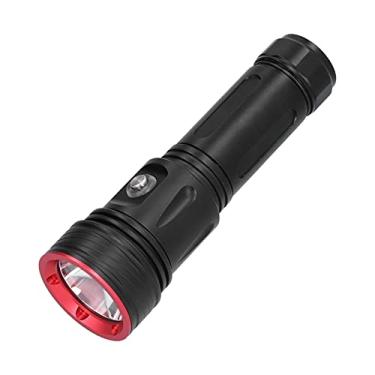 Imagem de Lanterna à prova d'água, Lanterna de mergulho Xhp70.2 Contas de lâmpada LED à prova d'água com interruptor indicador para mergulho subaquático para camping de pesca