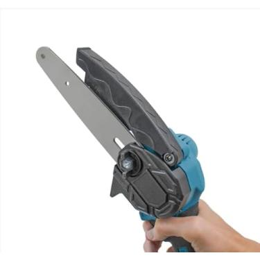 Imagem de Mini Motoserra Eletrica De Mão Sem Fio Portatil Bateria 24v Bivolt Potente Longa Duração Recarregável Corta Bambu Madeira Lenha Galhos Jardim Domestico Serra para Poda de Galhos Madeira