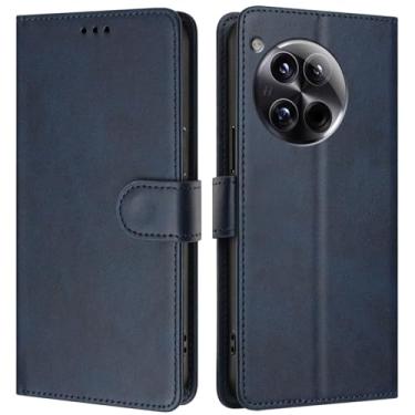 Imagem de Asdsinfor Capa carteira para OnePlus 13, [bloqueio RFID] Suporte para 3 cartões [capa interior de TPU à prova de choque] Capa protetora magnética de couro PU para OnePlus 13, azul YBW